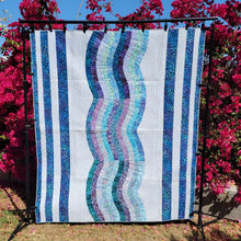 Load image into Gallery viewer, New Homemade "Ocean Waves" Quilt, 65"x76", Shades of blues, Batik Fabrics