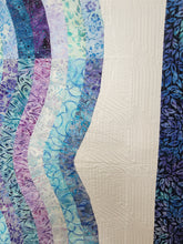 Load image into Gallery viewer, New Homemade "Ocean Waves" Quilt, 65"x76", Shades of blues, Batik Fabrics