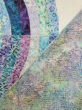 Load image into Gallery viewer, New Homemade "Ocean Waves" Quilt, 65"x76", Shades of blues, Batik Fabrics