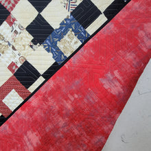 Load image into Gallery viewer, New Homemade "FIVE PLUS TWO" Quilt, 75"x75", "Barbershop Fabric"