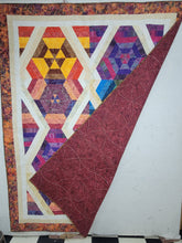 Load image into Gallery viewer, New Homemade "Radio Active" Quilt, 70"x93", multicolored Batiks 100% cotton