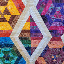 Load image into Gallery viewer, New Homemade "Radio Active" Quilt, 70"x93", multicolored Batiks 100% cotton