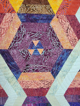 Load image into Gallery viewer, New Homemade "Radio Active" Quilt, 70"x93", multicolored Batiks 100% cotton