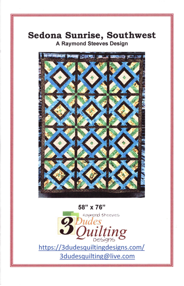 Sedona Sunrise Five Color Southwest Quilt Pattern – 3 Dudes Quilting ...