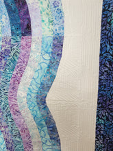 Load image into Gallery viewer, New Homemade &quot;Ocean Waves&quot; Quilt, 65&quot;x76&quot;, Shades of blues, Batik Fabrics