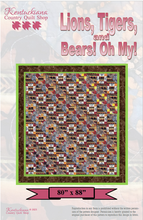 Load image into Gallery viewer, Lions Tigers and Bears! Oh My! Pattern by Lisa McCabe of Kentuckiana County Quilt Shop