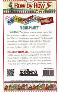 DUDES DO SEW FABRIC LICENSE PLATE