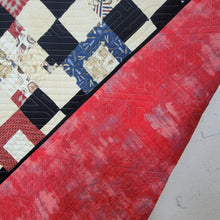 Load image into Gallery viewer, New Homemade &quot;FIVE PLUS TWO&quot; Quilt, 75&quot;x75&quot;, &quot;Barbershop Fabric&quot;