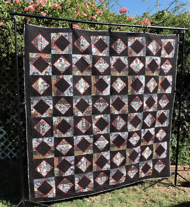 Striped Square in a Square Quilt Pattern