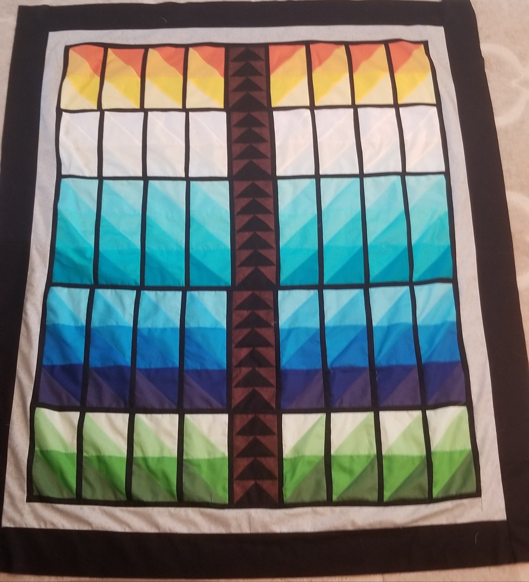 Great Panes Quilt Pattern featuring Triangles On A Roll 3 Dudes
