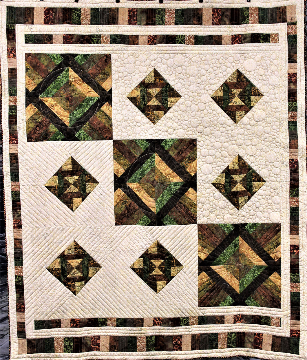 Modern Striped Squares Quilt Pattern