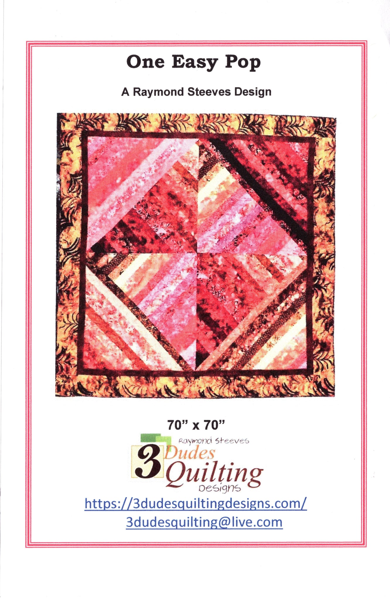 One Easy Pop Quilt Pattern – 3 Dudes Quilting Designs