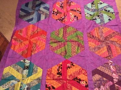 Six Patch Hexagons Quilt Pattern – 3 Dudes Quilting Designs